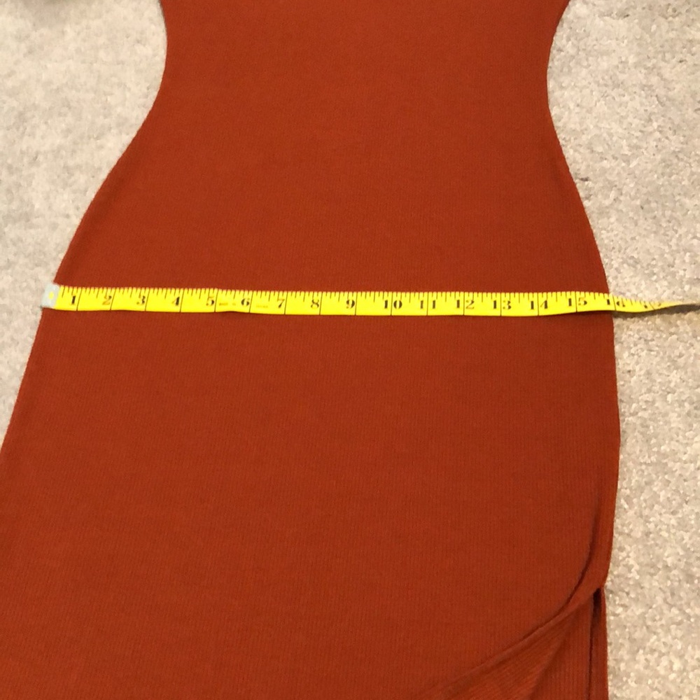 Rust Midi Bodycon Dress - Picture 7 of 12
